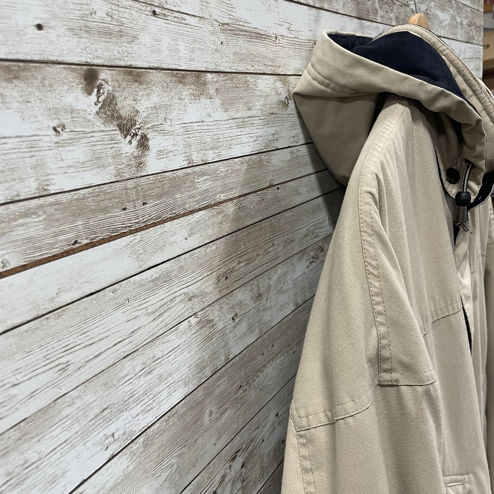 Vintage Pacific Trail Mens XL Coat Rain Jacket Beige Full‎ Zip Fleece Lined Hood - Picture 9 of 16